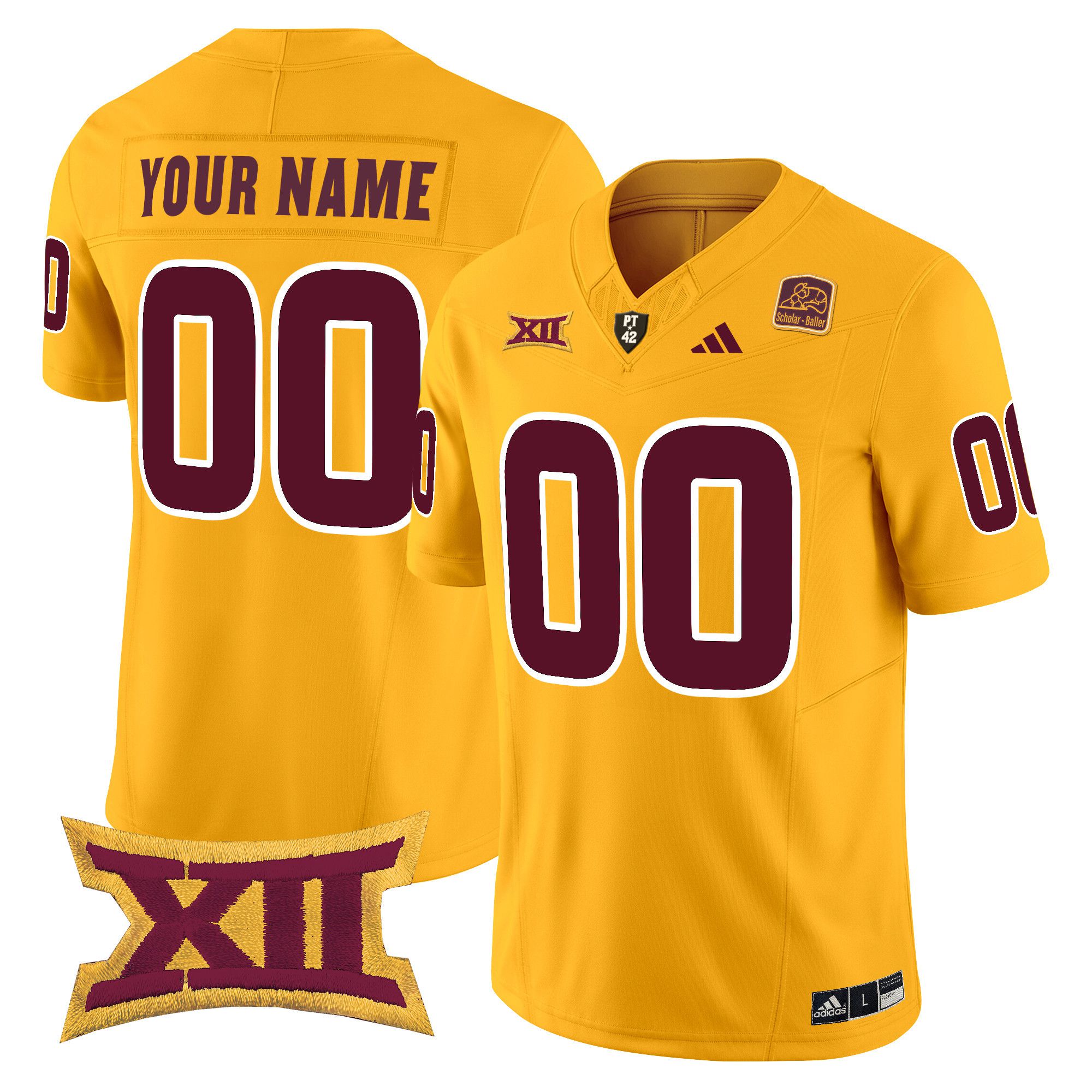 Men Arizona State Sun Devils Yellow 2024 Vapor Limited Custom NCAA Jersey